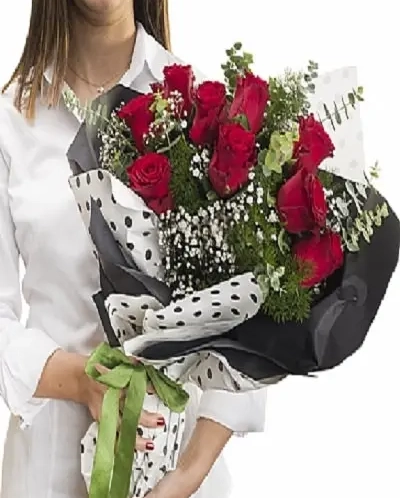 15 Kırmızı Gül Buketi