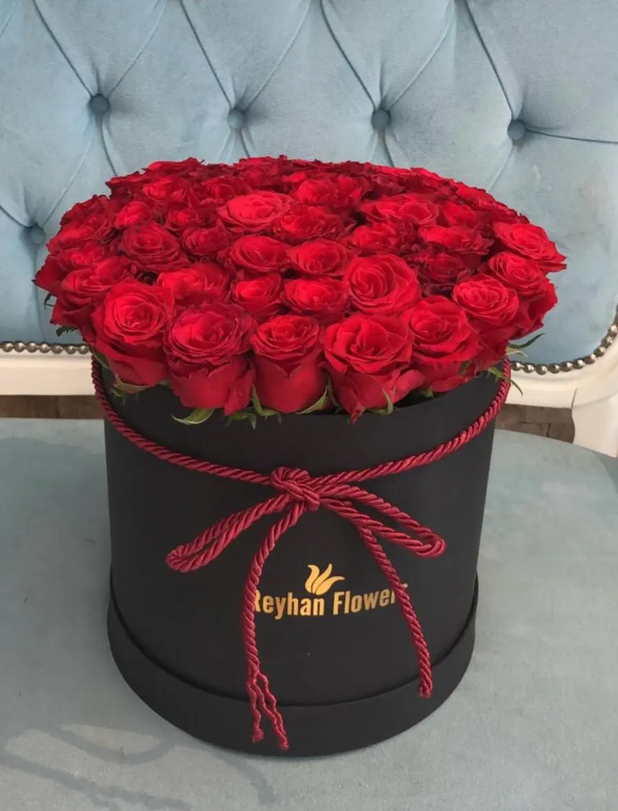 Dekoratif Kutuda Kırmızı Güller